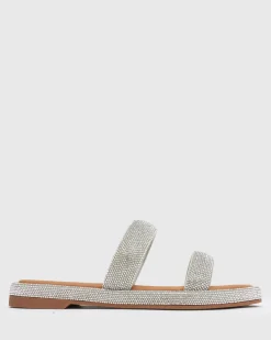 Women Betts Sandals|Flats^AMBER Diamante Embellished Flat Sandals