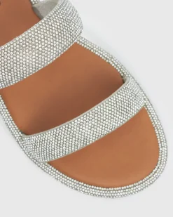 Women Betts Sandals|Flats^AMBER Diamante Embellished Flat Sandals