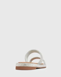 Women Betts Sandals|Flats^AMBER Diamante Embellished Flat Sandals