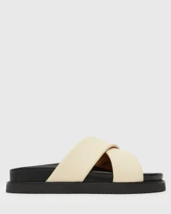 Women Betts Sandals|Flats^BERMUDA Leather Crossover Slide Sandals