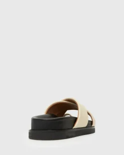 Women Betts Sandals|Flats^BERMUDA Leather Crossover Slide Sandals