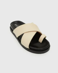 Women Betts Sandals|Flats^BERMUDA Leather Crossover Slide Sandals