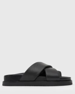 Women Betts Sandals|Flats^BERMUDA Leather Crossover Slide Sandals