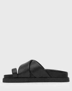 Women Betts Sandals|Flats^BERMUDA Leather Crossover Slide Sandals