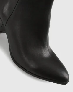 Women Betts Ankle Boots^CHIA Vegan Point Toe Block Heel Boots