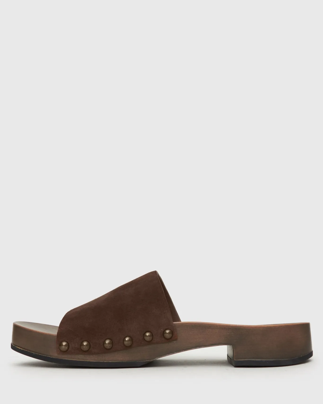 Women Betts Block|Low-Mid^CLARA Suede Leather Clogs