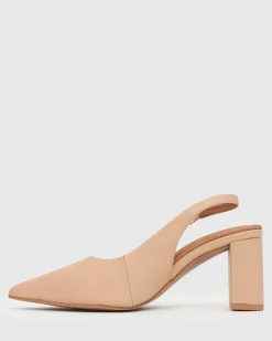 Women Betts Pumps|Block^FLOUNDER Pointy Toe Slingback Pumps