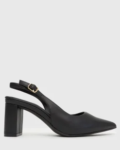Women Betts Pumps|Block^FLOUNDER Pointy Toe Slingback Pumps