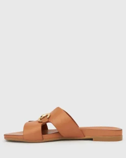 Women Betts Sandals|Flats^FOXY Buckle Leather Slide Sandals