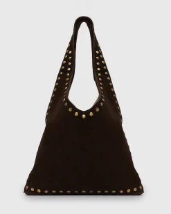 Betts Shoe Matches^FREYA-S Suede Leather Stud Bag