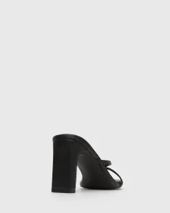 Women Betts Block|Low-Mid^GIGI Square Toe Heeled Mules