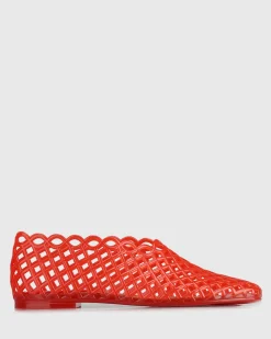Women Betts Ballets^GREECE Jelly Mesh Ballet Flats