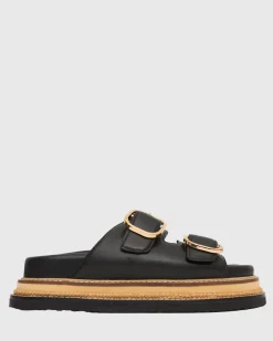Women Betts Sandals|Flats^HARLAND Leather Flatform Slides