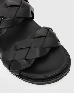 Women Betts Sandals|Flats^HAVANA Leather Braided Slides