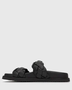 Women Betts Sandals|Flats^HAVANA Leather Braided Slides
