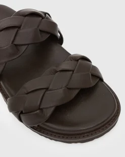 Women Betts Sandals|Flats^HAVANA Leather Braided Slides