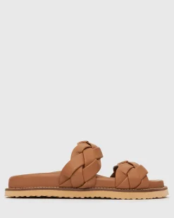 Women Betts Sandals|Flats^HAVANA Leather Braided Slides