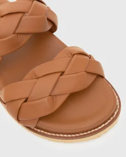 Women Betts Sandals|Flats^HAVANA Leather Braided Slides