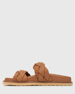 Women Betts Sandals|Flats^HAVANA Leather Braided Slides