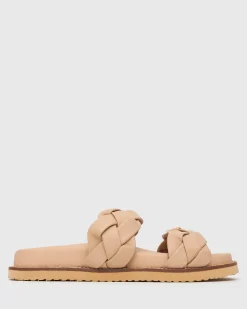 Women Betts Sandals|Flats^HAVANA Leather Braided Slides