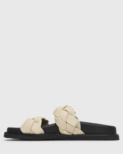 Women Betts Sandals|Flats^HAVANA Leather Braided Slides