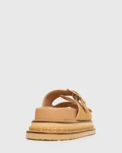 Women Betts Sandals|Flats^HAZE Leather Buckle Flatform Slides