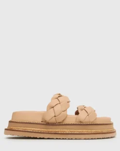 Women Betts Sandals|Flats^HEIDI Braided Leather Flatform Slides