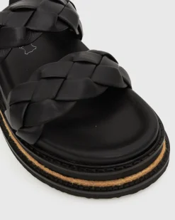 Women Betts Sandals|Flats^HEIDI Braided Leather Flatform Slides