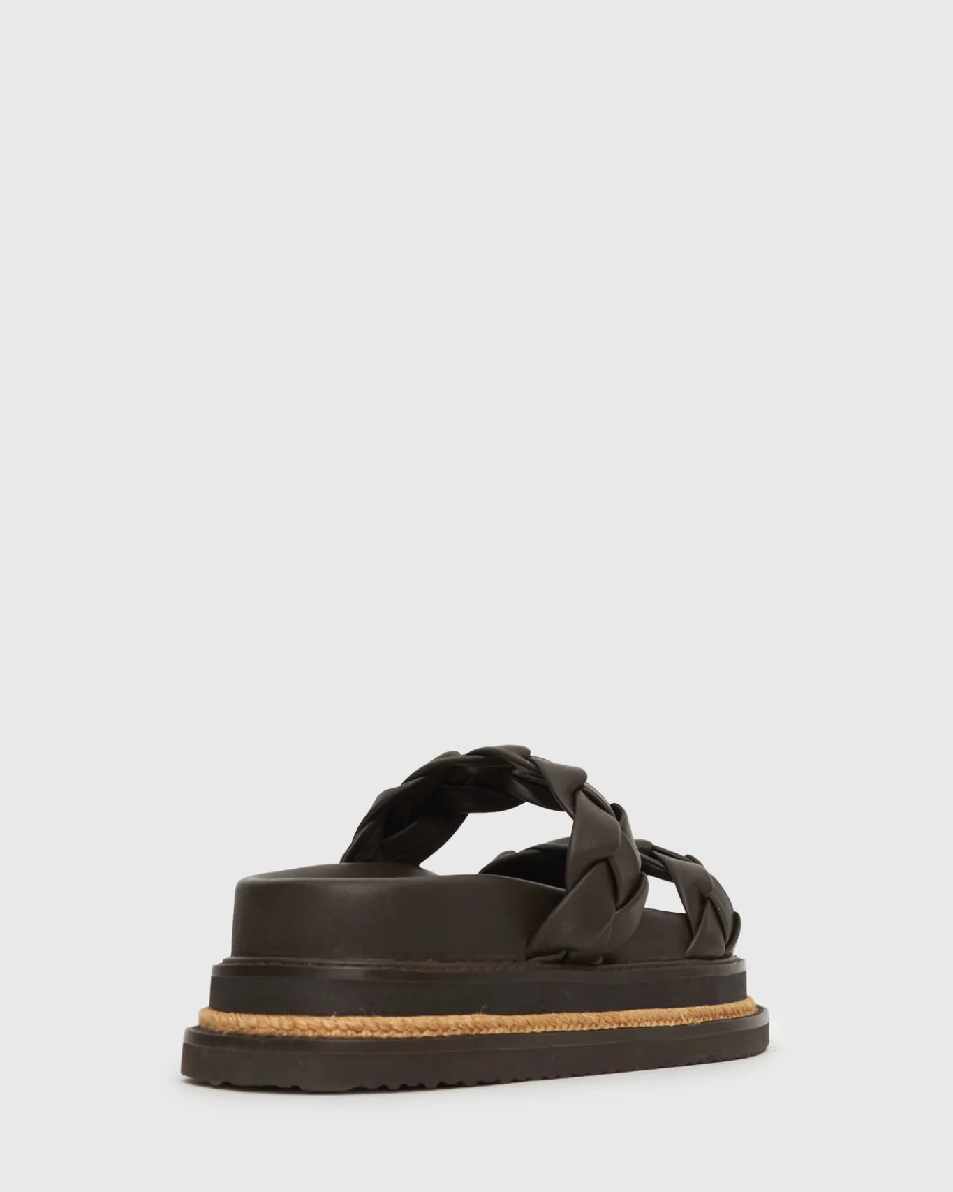 Women Betts Leather^HEIDI Braided Leather Flatform Slides