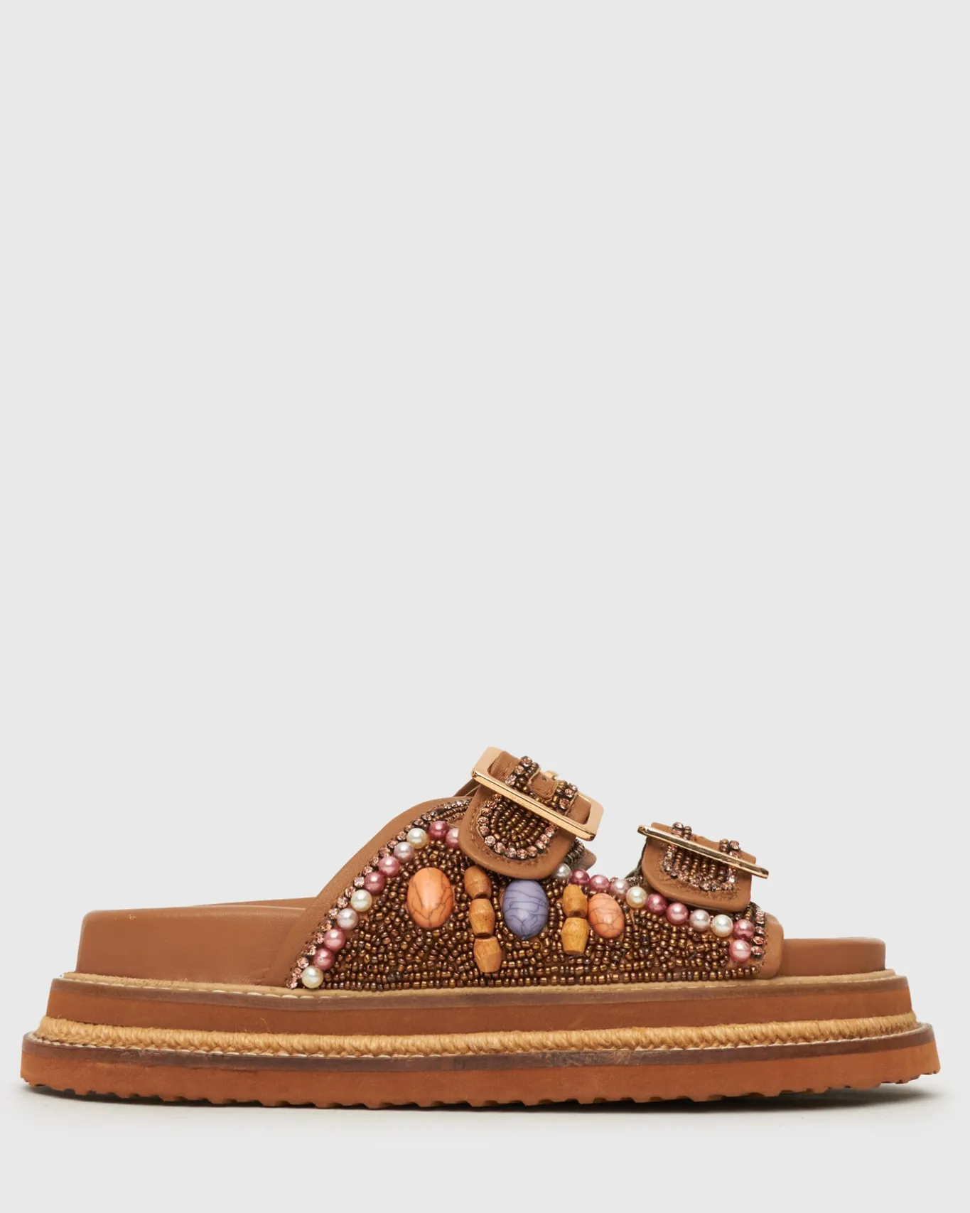 Women Betts Sandals|Flats^HONOLULU Leather Multi Beaded Slides