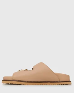 Women Betts Sandals|Flats^HUSH Leather Buckle Slides