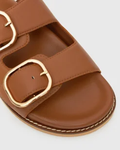 Women Betts Sandals|Flats^HUSH Leather Buckle Slides