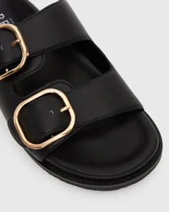 Women Betts Sandals|Flats^HUSH Leather Buckle Slides
