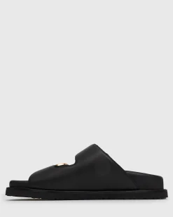 Women Betts Sandals|Flats^HUSH Leather Buckle Slides
