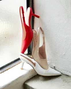 Women Betts Pumps|Bridal^JERRY Slingback Stiletto Heel Pumps
