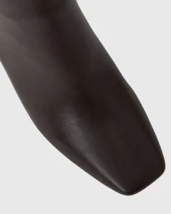 Women Betts Knee High|Chocolate^MAVERIK Square Toe Stiletto Knee Boots