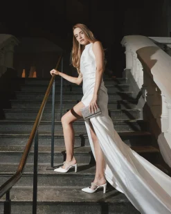 Women Betts Pumps|Bridal^MINDY Diamante Pointed Toe Mules
