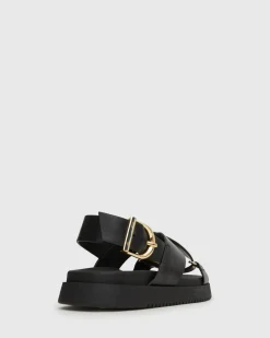Women Betts Sandals|Flats^MYTH Crossover Strap Footbed Sandals