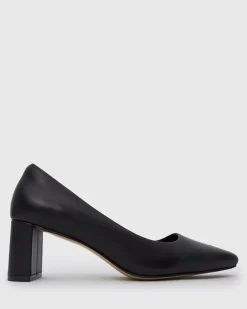 Women Betts Pumps|Low-Mid^ORICAL Leather Low Block Heels