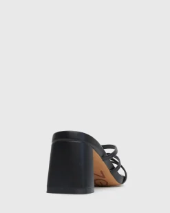 Women Betts Block|Low-Mid^PRAISE Strappy Block Heel Mules