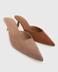 Women Betts Pumps|Low-Mid^PRE-ORDER AMALIE Pointed Toe Stiletto Mules
