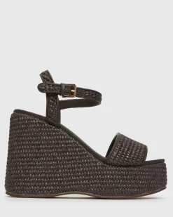 Women Betts High|Platforms^PRE-ORDER FAME Raffia Platform Wedges