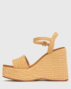 Women Betts Platforms|Heeled^PRE-ORDER FAME Raffia Platform Wedges