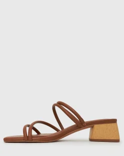 Women Betts Block|Low-Mid^PRE-ORDER HALLIE Low Wooden Block Heel Mules