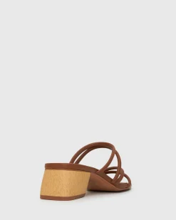 Women Betts Block|Low-Mid^PRE-ORDER HALLIE Low Wooden Block Heel Mules