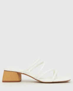 Women Betts Bridal|Block^PRE-ORDER HALLIE Low Wooden Block Heel Mules