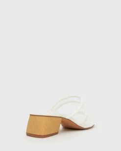 Women Betts Bridal|Block^PRE-ORDER HALLIE Low Wooden Block Heel Mules