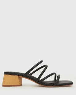 Women Betts Block|Low-Mid^PRE-ORDER HALLIE Low Wooden Block Heel Mules