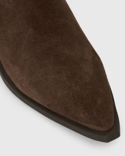 Women Betts Chocolate|Leather^PRE-ORDER HOWDY Suede Leather Western Boots