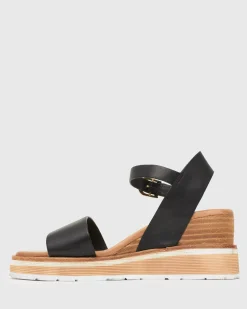 Women Betts Leather|Heeled^PRE-ORDER SANDREA Stacked Heel Wedges